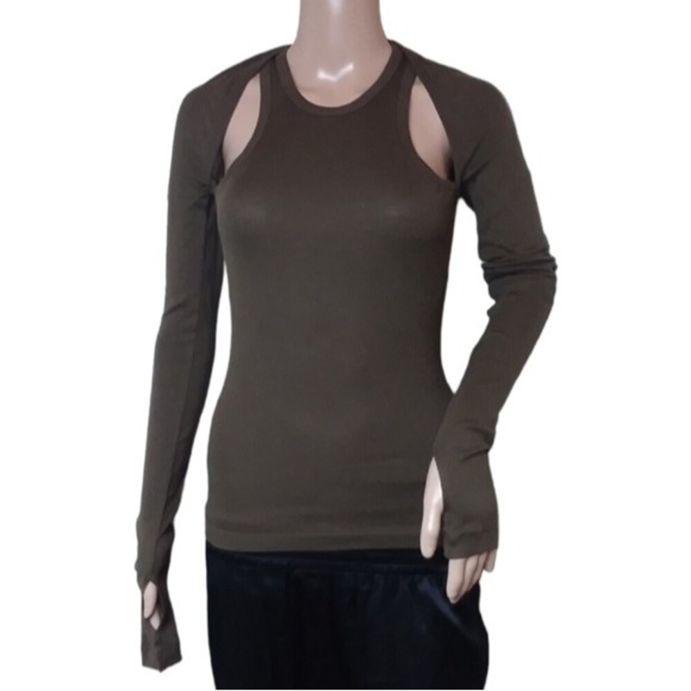 NWT Helmut Lang Double Rib Tee Set Light Sage